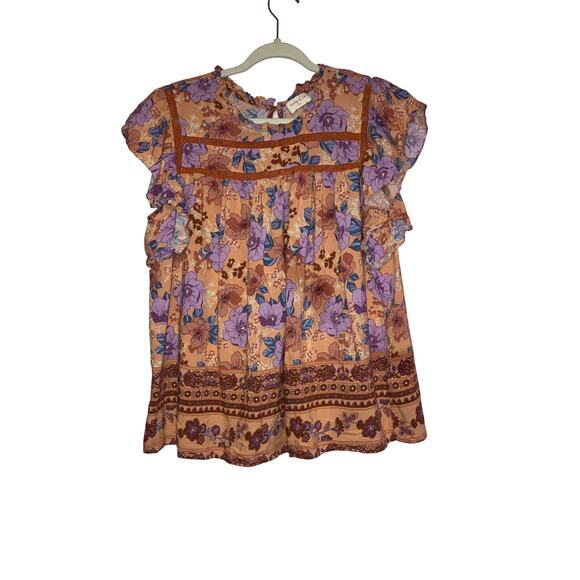 Hailey & Co boho floral blouse size 1X - Picture 1 of 4